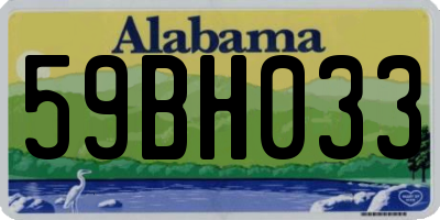 AL license plate 59BH033