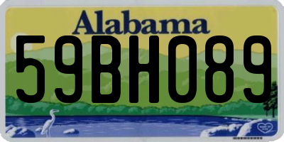 AL license plate 59BH089