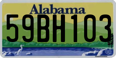 AL license plate 59BH103
