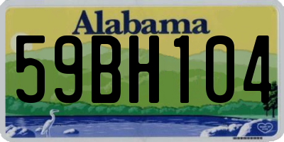 AL license plate 59BH104