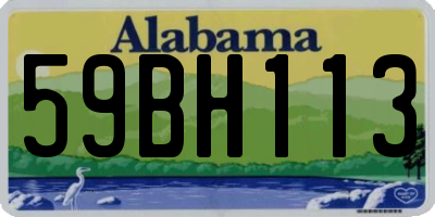 AL license plate 59BH113