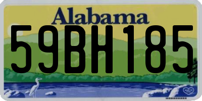 AL license plate 59BH185