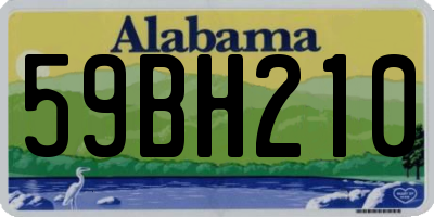 AL license plate 59BH210