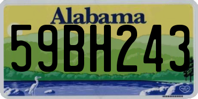 AL license plate 59BH243