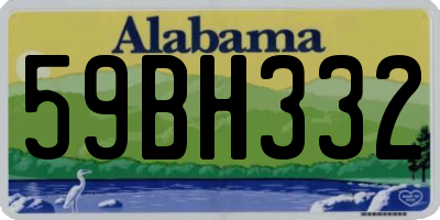 AL license plate 59BH332