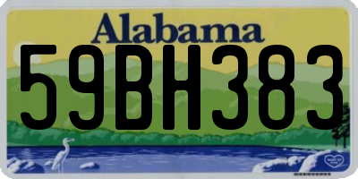 AL license plate 59BH383