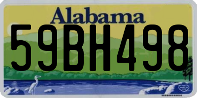 AL license plate 59BH498