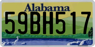 AL license plate 59BH517
