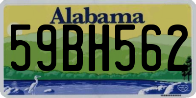 AL license plate 59BH562