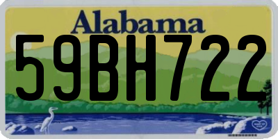 AL license plate 59BH722