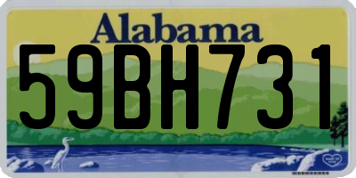 AL license plate 59BH731