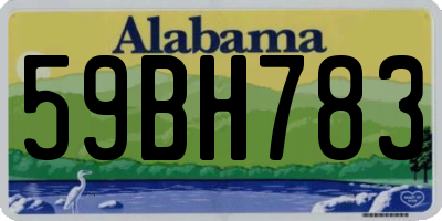 AL license plate 59BH783