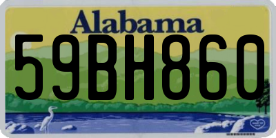 AL license plate 59BH860