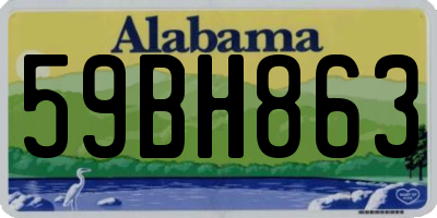 AL license plate 59BH863