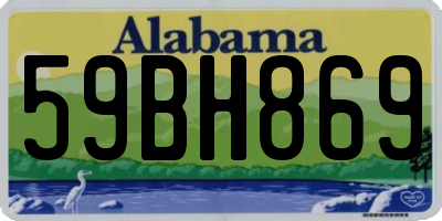 AL license plate 59BH869