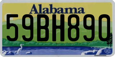 AL license plate 59BH890