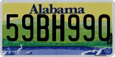 AL license plate 59BH990