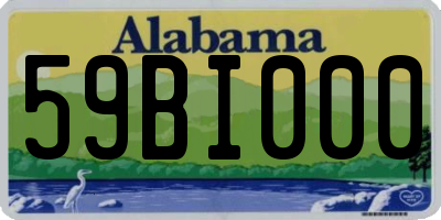 AL license plate 59BI000