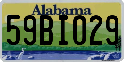 AL license plate 59BI029