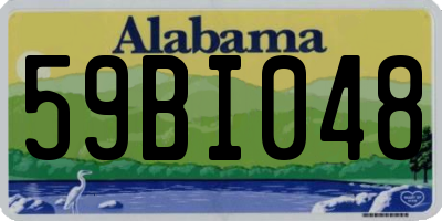 AL license plate 59BI048