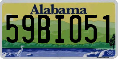 AL license plate 59BI051