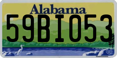 AL license plate 59BI053