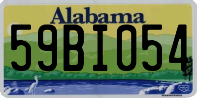 AL license plate 59BI054