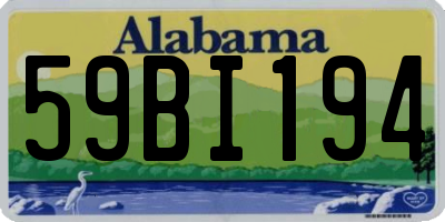 AL license plate 59BI194