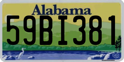 AL license plate 59BI381