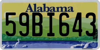 AL license plate 59BI643
