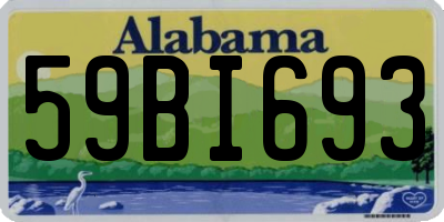 AL license plate 59BI693