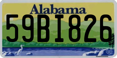 AL license plate 59BI826