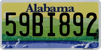 AL license plate 59BI892