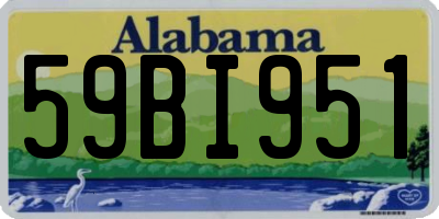 AL license plate 59BI951