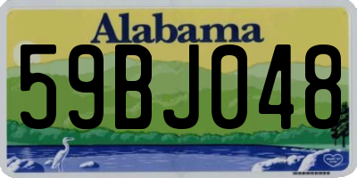 AL license plate 59BJ048
