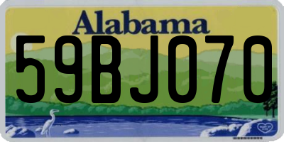 AL license plate 59BJ070