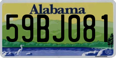 AL license plate 59BJ081