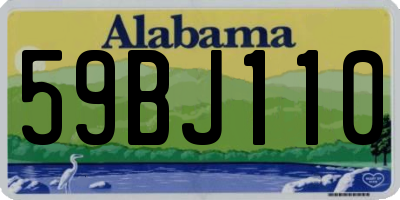 AL license plate 59BJ110
