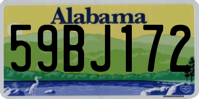 AL license plate 59BJ172