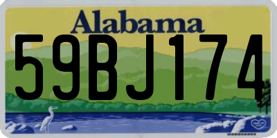 AL license plate 59BJ174