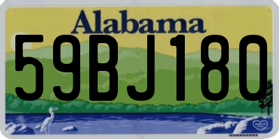 AL license plate 59BJ180