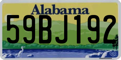 AL license plate 59BJ192