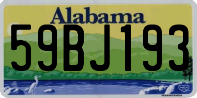 AL license plate 59BJ193