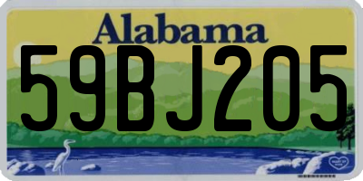 AL license plate 59BJ205