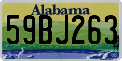 AL license plate 59BJ263