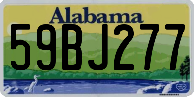 AL license plate 59BJ277
