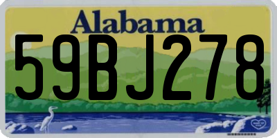 AL license plate 59BJ278