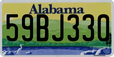 AL license plate 59BJ330