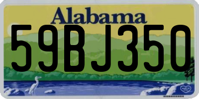 AL license plate 59BJ350