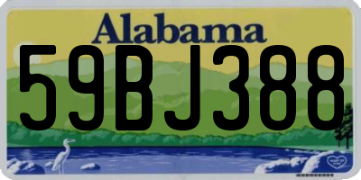 AL license plate 59BJ388